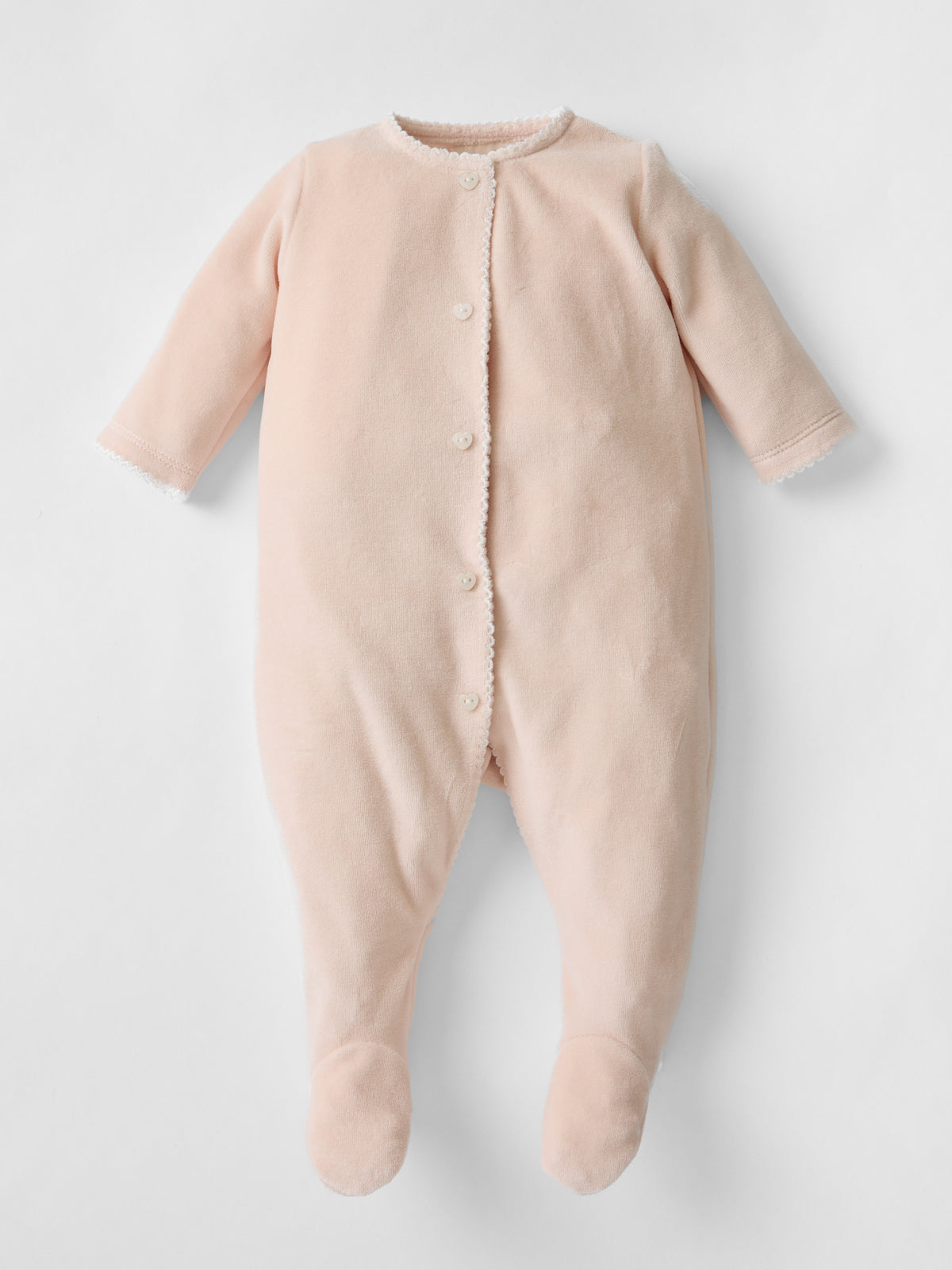 Snuggle Towelling Sleepsuit in Soft Pink