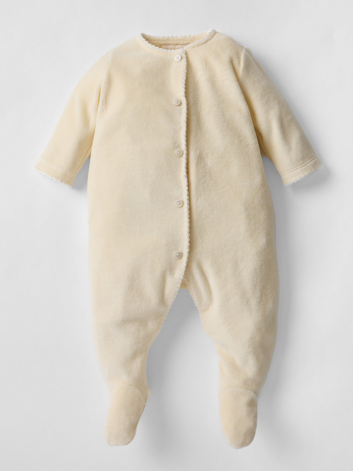 Snuggle Towelling Sleepsuit in Lemon