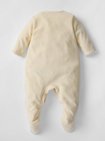 Snuggle Towelling Sleepsuit in Lemon