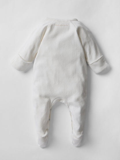 Welcome Baby Pointelle Sleepsuit & Hat Set