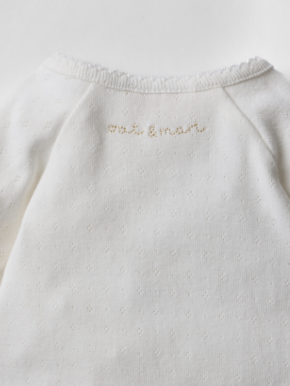 Welcome Baby Pointelle Sleepsuit & Hat Set