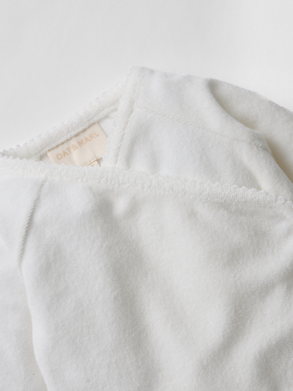 Soft Scalloped Towelling Set in Pure White