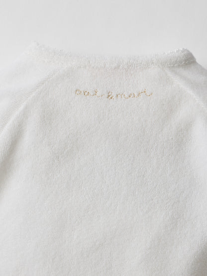 Soft Scalloped Towelling Set in Pure White