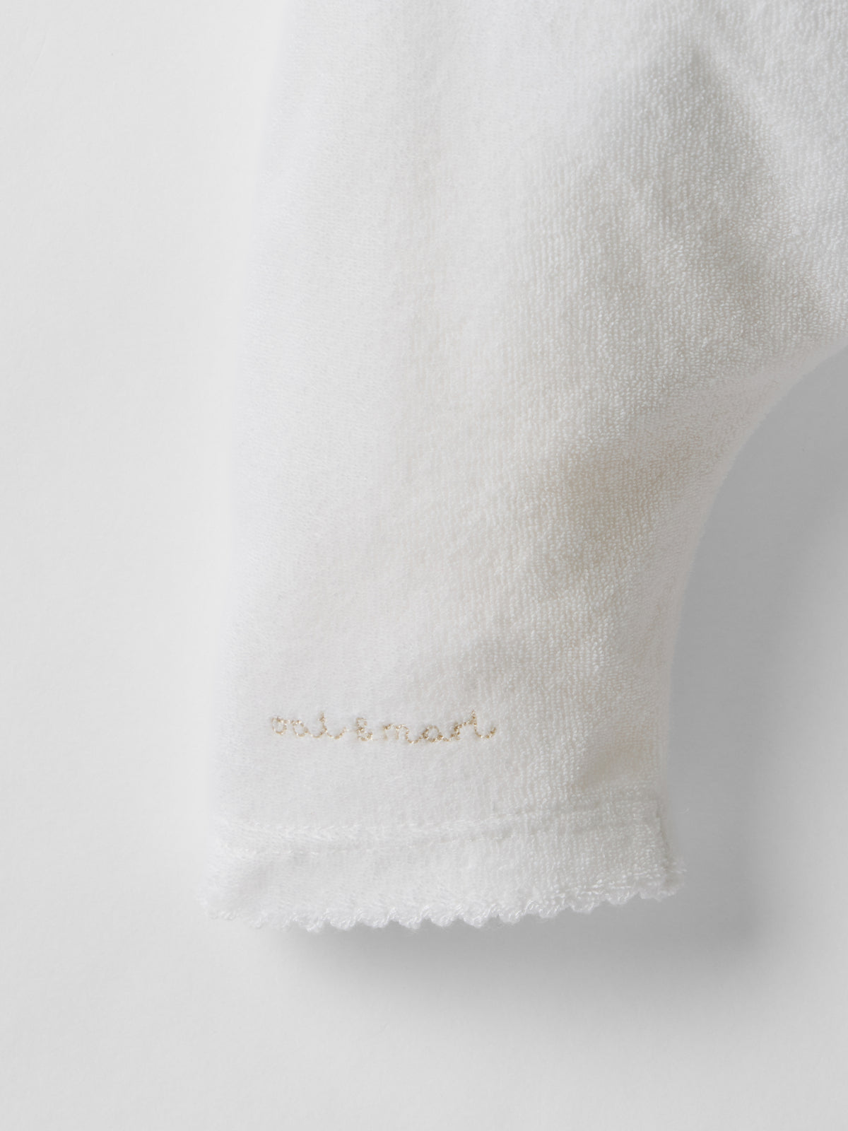 Soft Scalloped Towelling Set in Pure White